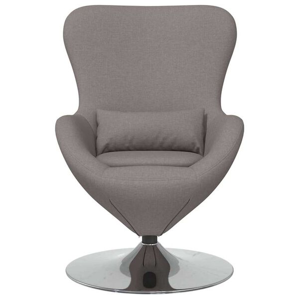 vidaXL Fauteuil &oelig;uf Taupe 63 x 73 x 90 cm tissu
