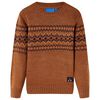 Pull-over tricoté pour enfants cognac 92