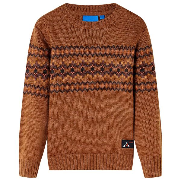 Pull-over tricoté pour enfants cognac 92