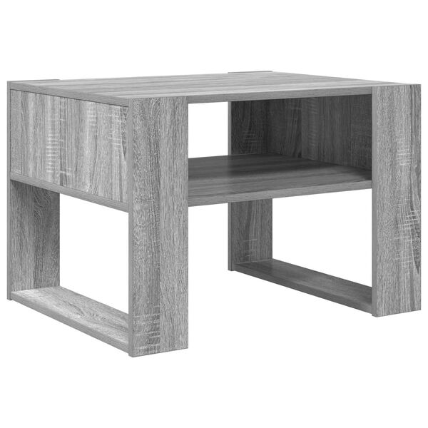 vidaXL Table basse Gris Sonoma 66 x 53 x 45 cm Bois d'ing&eacute;nierie