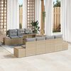 vidaXL Ensemble de canapé de jardin 8 pcs Beige et Gris clair