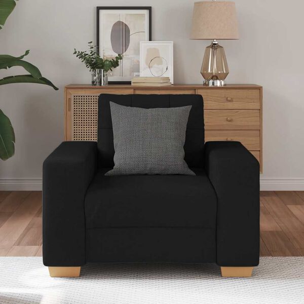 vidaXL Fauteuil Noir 60 cm Tissu