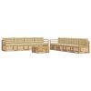 vidaXL Ensemble de canap&eacute;s d'ext&eacute;rieur 9 pc Blanc et Beige Polyester