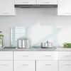 vidaXL Protection de cuisine Blanc 100 x 40 cm verre trempé