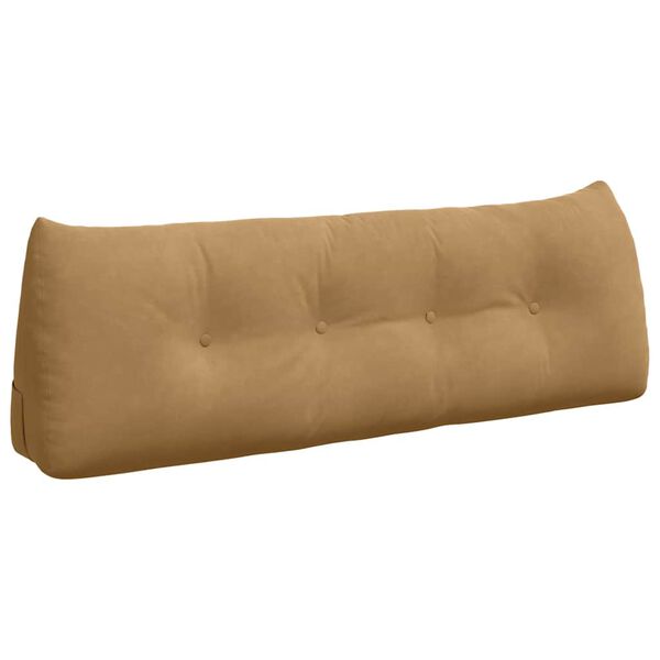 vidaXL Coussin de Dos Marron 140 x 24 x 50 cm Velours