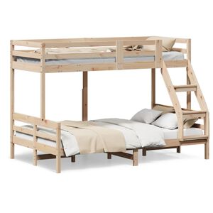 vidaXL Lit superpos&eacute; sans matelas 90x200/120x200 cm bois massif