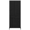 vidaXL Haut Armoire Ch&ecirc;ne noir 69,5 x 34 x 180 cm Bois d'ing&eacute;nierie