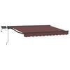vidaXL Cadre de store manuel avec LEDs Marron et anthracite 2,5 x 2 m