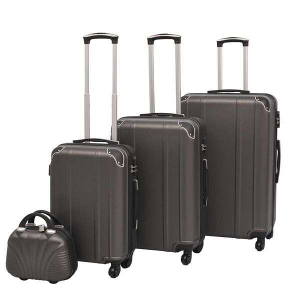 vidaXL Ensemble de valises à roulettes quatre pièces Anthracite