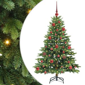 vidaXL Sapin de No&euml;l artificiel avec 150 LED Vert 150 cm PE et PVC