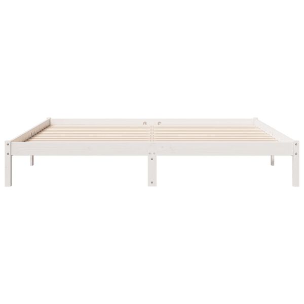 vidaXL Cadre de lit extra long sans matelas 180x220 cm bois massif pin