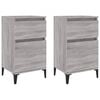 vidaXL Tables de chevet 2 pcs sonoma gris 40x35x70 cm