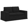 vidaXL Canap&eacute; 2 pcs Noir 182 x 80 x 82 cm tissu