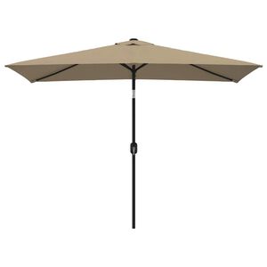 vidaXL Parasol d'ext&eacute;rieur avec m&acirc;t en m&eacute;tal 300x200 cm taupe