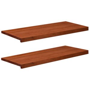 vidaXL Appuis de fen&ecirc;tre 2 pc Marron 90 x 40 x 2 cm