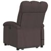 vidaXL Fauteuil inclinable de massage Marron fonc&eacute; Tissu