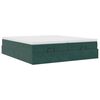 vidaXL Cadre de lit ottoman avec matelas vert fonc&eacute; 200x200 cm velours