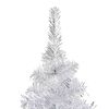 vidaXL Arbre de No&euml;l artificiel pr&eacute;-&eacute;clair&eacute;/boules argent&eacute; 210 cm PET