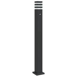 vidaXL Lampadaire d'ext&eacute;rieur avec capteur noir 110 cm aluminium