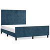 vidaXL Cadre de lit sans matelas bleu fonc&eacute; 140x190 cm velours