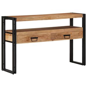 vidaXL Table console Marron 120 x 33 x 75 cm Bois d'Acacia Massif