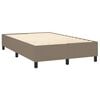 vidaXL Sommier &agrave; lattes de lit avec matelas Taupe 120x200 cm Tissu