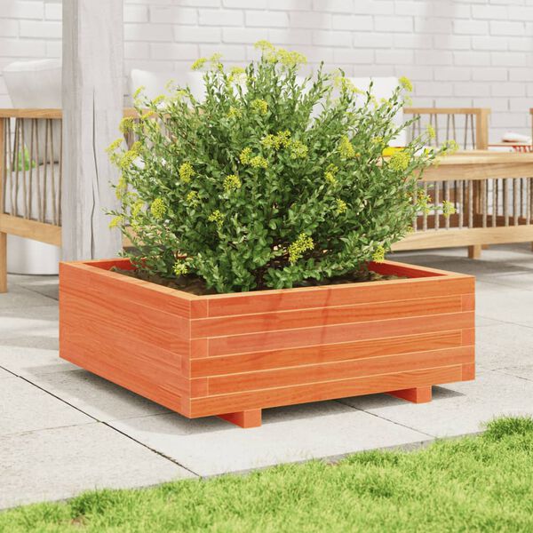 vidaXL Jardini&egrave;re cire marron 70x70x26,5 cm bois de pin massif