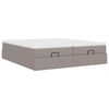 VidaXL Cadre de lit ottoman avec matelas taupe 160x200 cm tissu