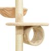 vidaXL Arbre à chat du sol au plafond Beige 220-240 cm