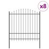 vidaXL Cl&ocirc;ture de jardin WOERDEN 8 pc 170 x 215 cm Gris