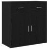 vidaXL Buffet Ch&ecirc;ne noir 78 x 38 x 80 cm Bois d'ing&eacute;nierie