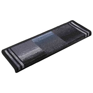 vidaXL Tapis d'escalier autoadh&eacute;sifs 5 pcs 65x21x4 cm Noir et gris