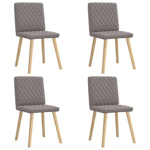 vidaXL Chaises &agrave; manger lot de 4 taupe tissu