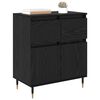 vidaXL Buffet Ch&ecirc;ne noir 60 x 35 x 70 cm Bois d'ing&eacute;nierie et fer