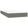 vidaXL Sommier &agrave; lattes de lit matelas LED gris fonc&eacute; 120x190 cm tissu