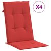 vidaXL Chaises de jardin inclinables lot de 4 et coussins bois teck