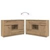 vidaXL Buffet Ch&ecirc;ne artisanal 100 x 30 x 65,6 Bois d'ing&eacute;nierie