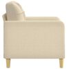 vidaXL Fauteuil Crème 60 cm Tissu