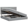 vidaXL Lit avec rangement et matelas Gris clair 200 x 200 cm tissu