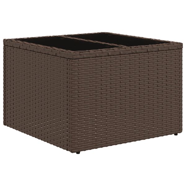 vidaXL Salon de jardin avec coussins 14 pcs marron r&eacute;sine tress&eacute;e