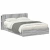 vidaXL Cadre de lit avec rangement Sonoma gris 160 x 200 cm