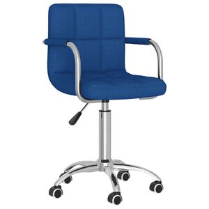 vidaXL Chaise pivotante de salle &agrave; manger Bleu Tissu