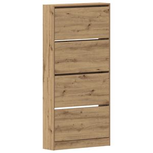 vidaXL Cabinet &agrave; chaussures 80 x 21 x 163,5 cm Bois d'ing&eacute;nierie