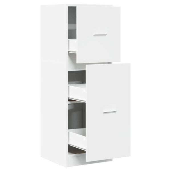 vidaXL Armoire d'apothicaire blanc 40x41x118 cm bois d'ing&eacute;nierie