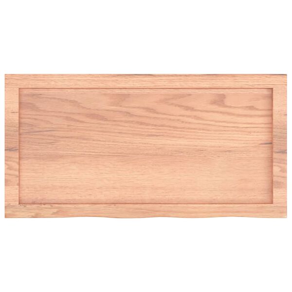 vidaXL Comptoir de salle de bain marron 80x40x(2-4) cm bois traité
