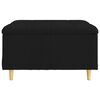 vidaXL Pouf de rangement avec coussin Noir 80 x 80 x 45 cm tissu