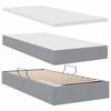vidaXL Lit avec rangement et matelas Gris clair 90 x 190 cm