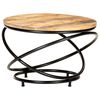 vidaXL Table basse Noir 60x60x40 cm Bois massif de manguier brut