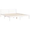 vidaXL Cadre de lit sans matelas blanc 160x200 cm bois massif
