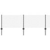 vidaXL Cl&ocirc;ture en fil soud&eacute; avec poteaux 10 x 0,4 m Gris Maille